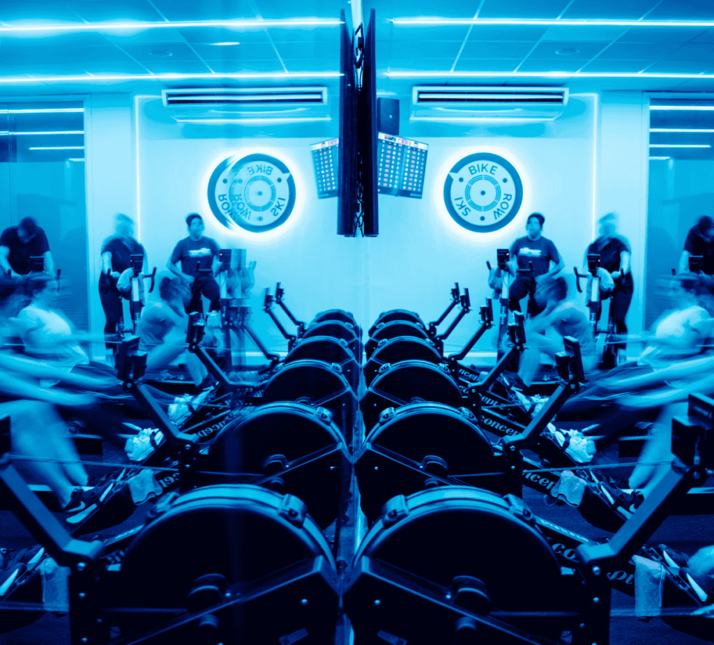 Rowing technique coaching on the RowErg at BikeRowSki